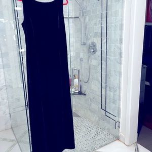 Navy Velour Super Sexy Dress